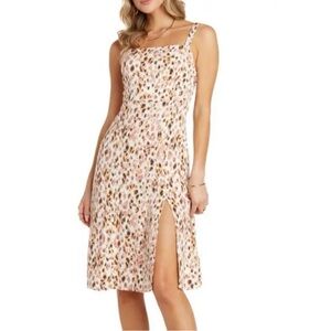 Willow Blush and Cocoa Animal Print Midi Dress
